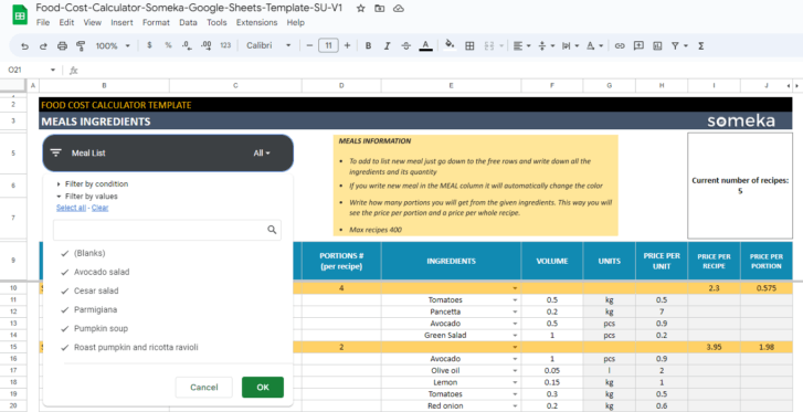 Food-Cost-Calculator-Someka-Google-Sheets-Template-SS6