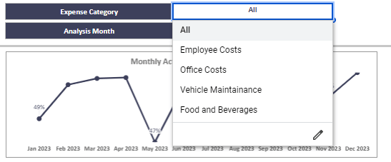 expense report graphs and charts