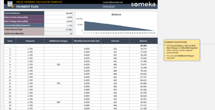 Heloc-Payment-Calculator-Someka-Excel-Template-SS1