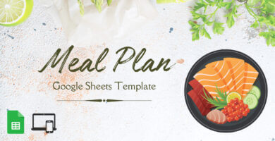 Meal Plan Google Sheets Template