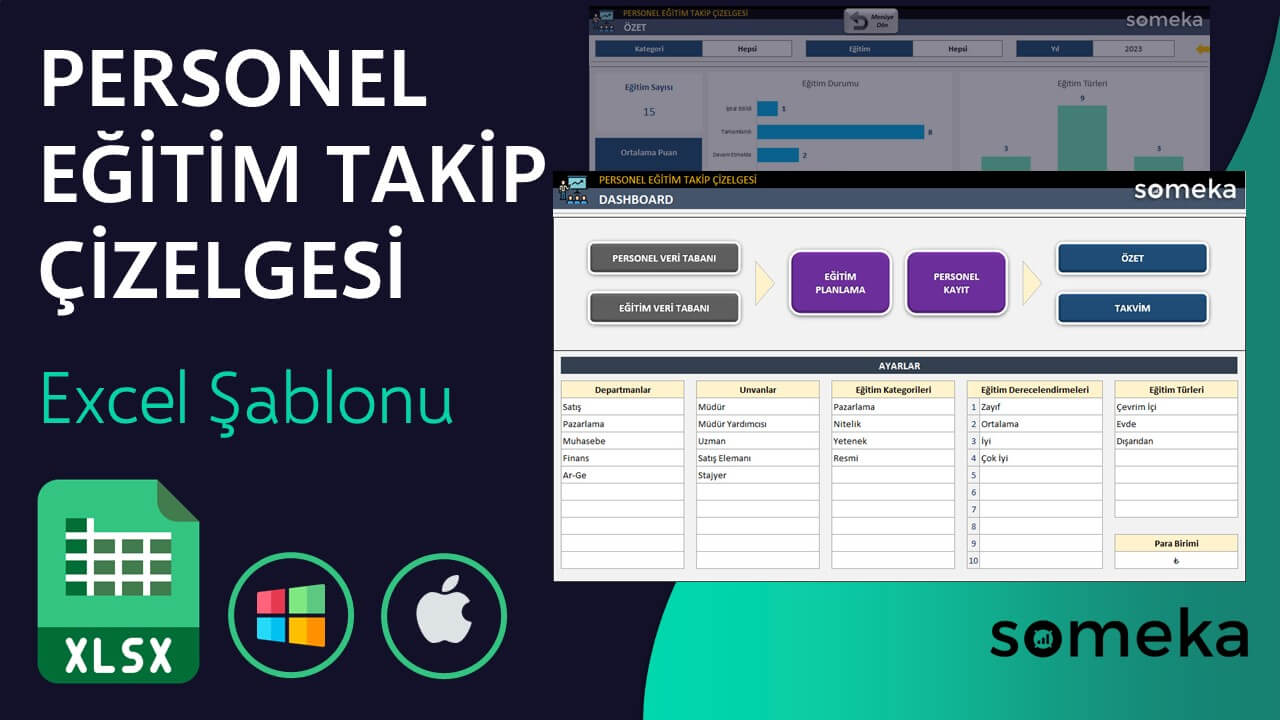 Eğitim Takip Çizelgesi - Someka Excel Şablonu Video