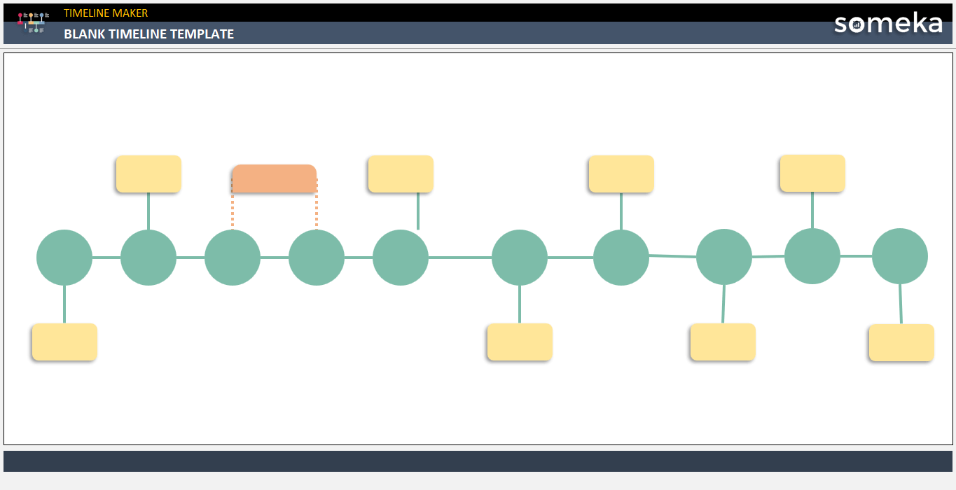 Blank Timeline Template Someka Example Cover