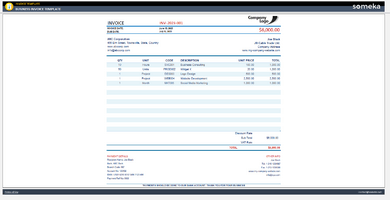 Business Invoice Template Someka Example Cover