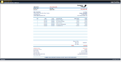 Donation Invoice Template Someka Example Cover