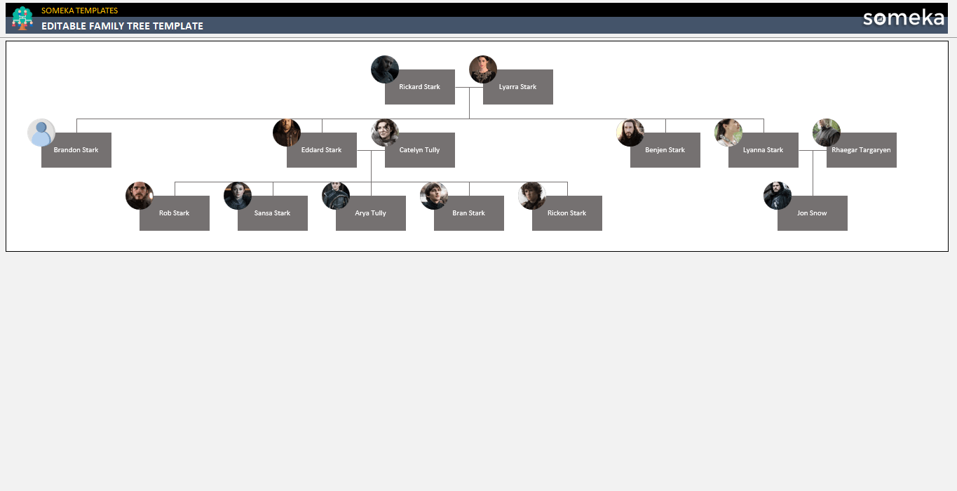 Editable Family Tree Template Someka Example Cover