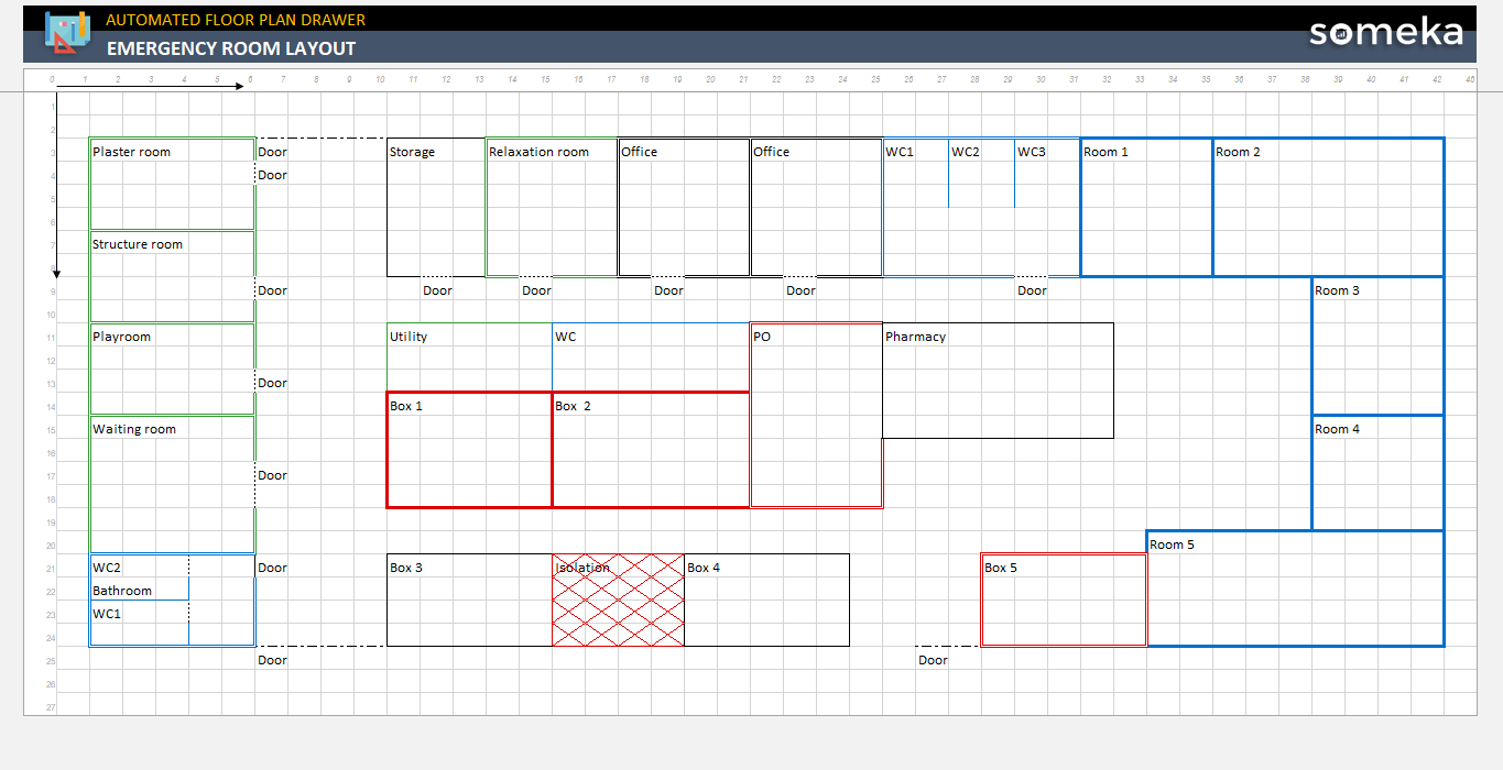 Emergency Room Layout Someka Example Cover