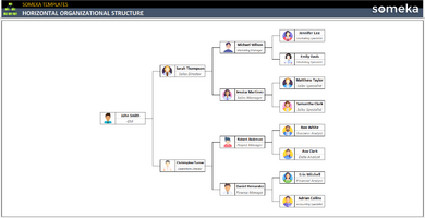 Horizontal-Organizational-Structure-Someka-Example-SS1