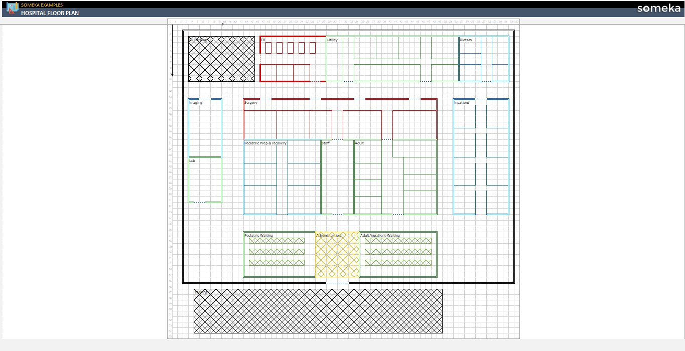 Hospital Floor Plan Someka Example Cover