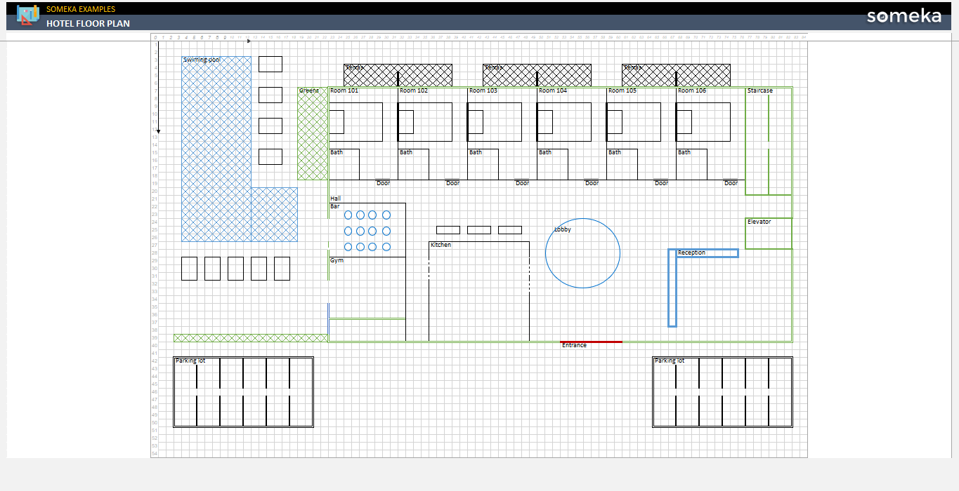 Hotel Floor Plan Someka Example Cover