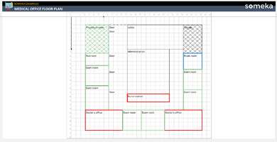 Medical Office Floor Plan Someka Example Cover