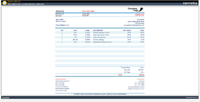 Self-Employed-Cleaner Invoice Template Someka Example Cover