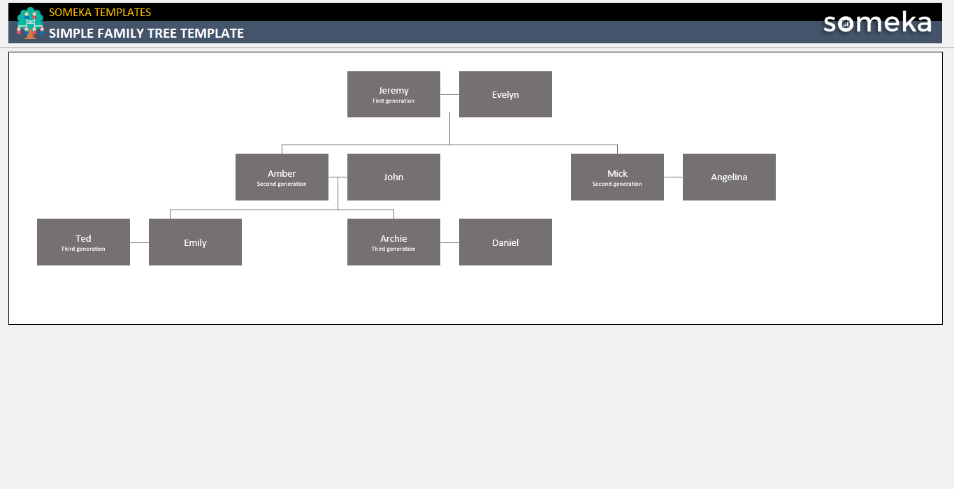 Simple Family Tree  Family Tree Template