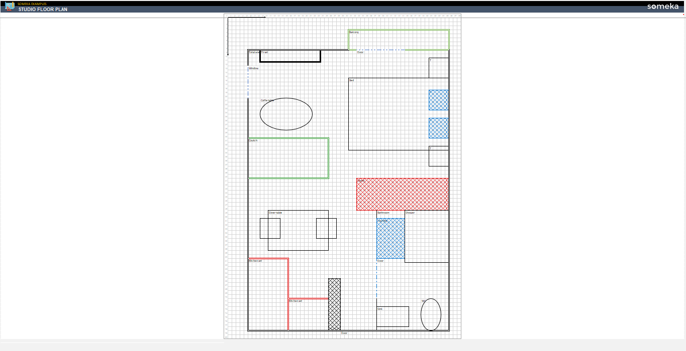 Studio Floor Plan Someka Example Cover