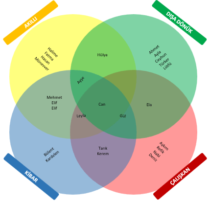 venn şeması kare modeli örnekleri