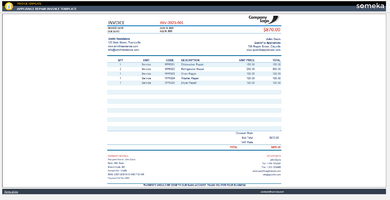 Appliance Repair Invoice Template Someka Example Cover