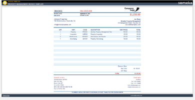 Property-Management Invoice Template Someka Example Cover