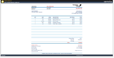 Sole Trader Invoice Template Someka Example Cover