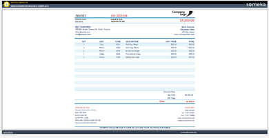 Videographer Invoice Template Someka Example Cover