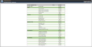 Wedding Budget Template Someka Example Cover