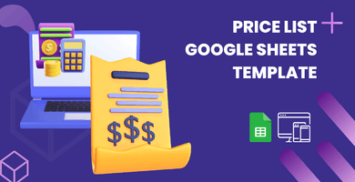 Price List Google Sheets Template