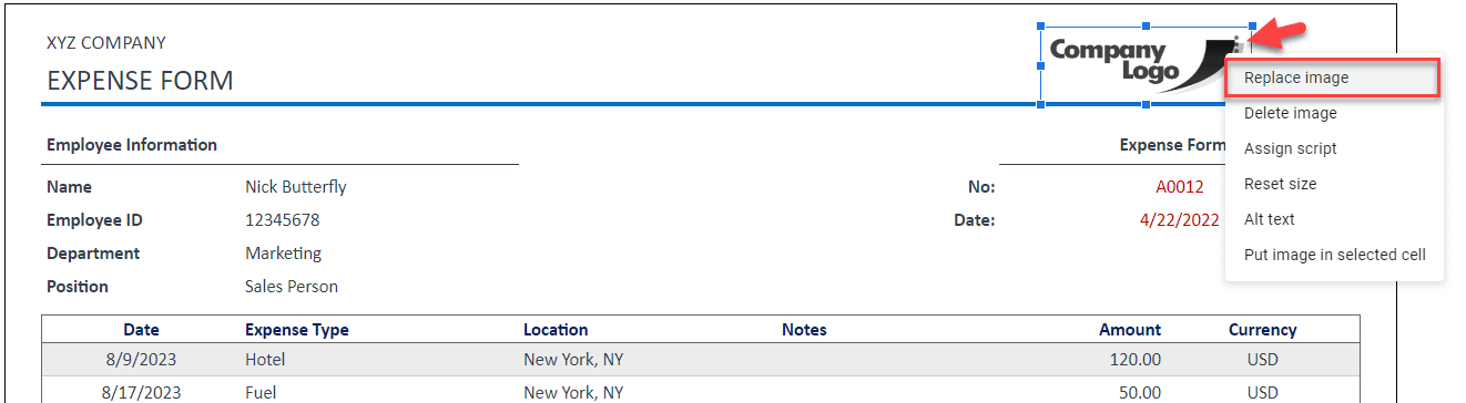 Changing Logo In Google Sheets Images