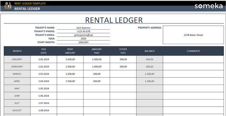 Rent-Ledger-Someka-Excel-Template-SS1