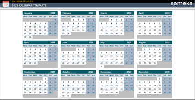 2023-Calendar-Template-Someka-Example-SS1