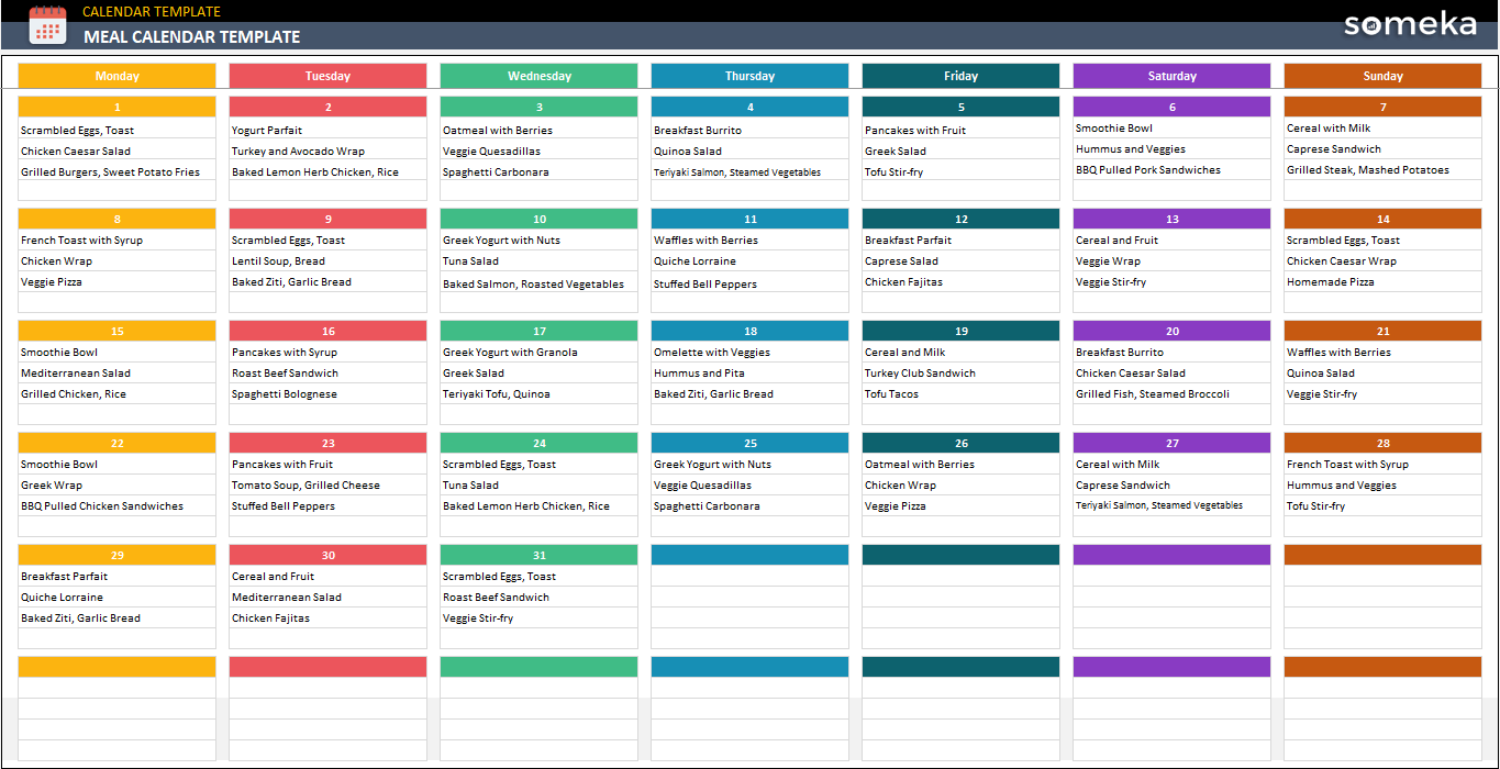 Meal-Calendar-Template-Someka-Example-SS1