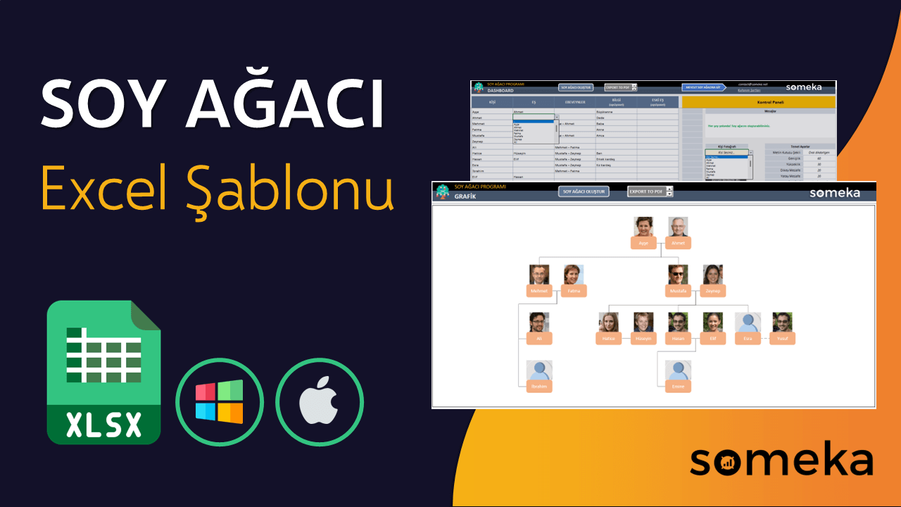 Soy Ağacı Programı - Someka Excel Şablonu Video