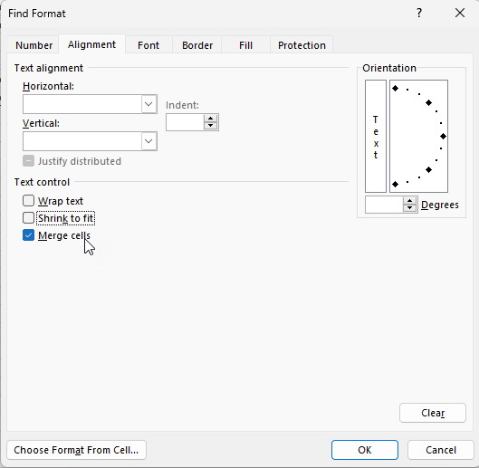 How to find merged cells in Excel?