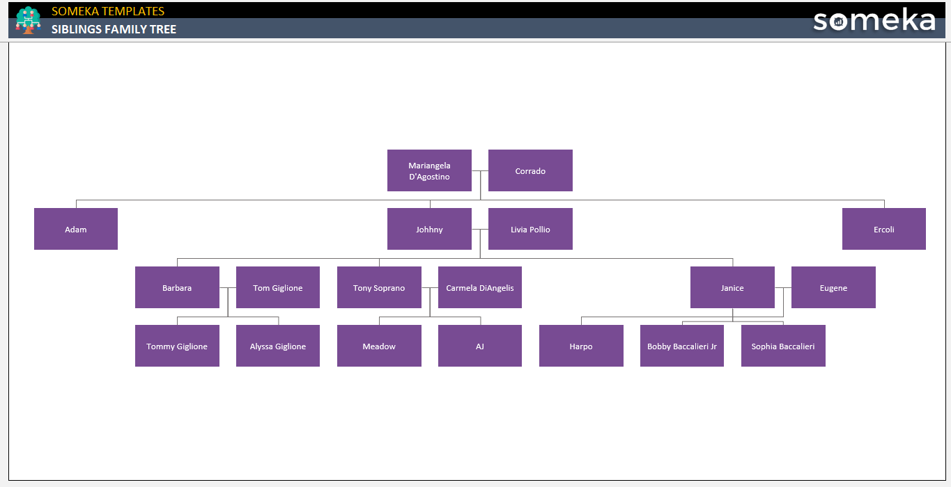 Family-Tree-Template-With-Siblings-Someka-Example-SS1