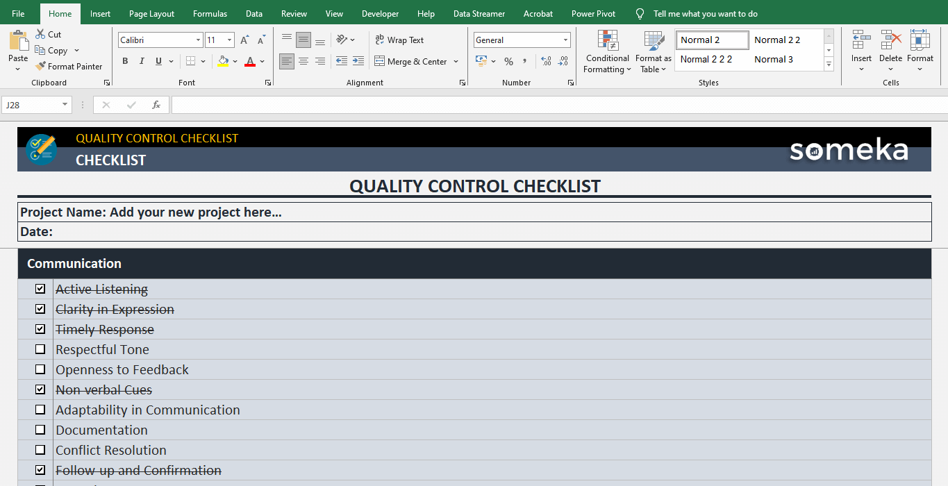 Quality Control Checklist Excel Template Quality Control Checklist Excel Template