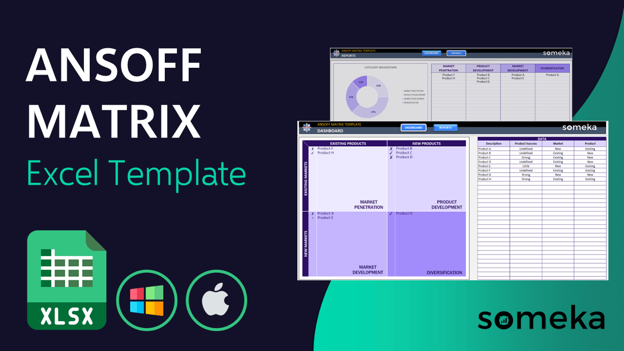 Ansoff Matrix - Someka Excel Template Video