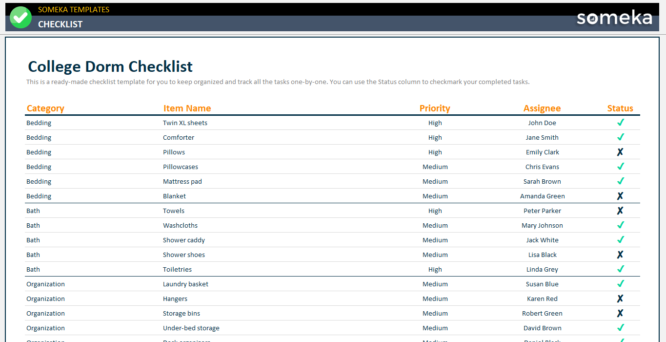 College-Dorm-Checklist-Someka-Example-SS1