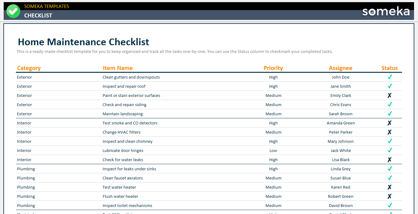 Home-Maintenance-Checklist-Someka-Example-SS1