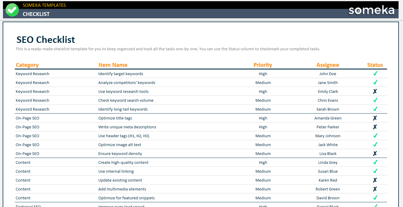SEO-Checklist-Someka-Example-SS1