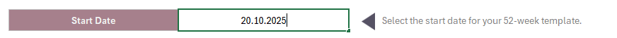 Defining Start Date in Excel Dashboard